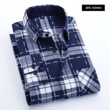 Load image into Gallery viewer, Quality Flannel Plaid Men Shirt Cotton Spring Autumn Casual Long Sleeve Dress Shirts Soft Comfort Slim Fit Button Down Clothes