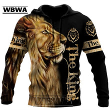 Load image into Gallery viewer, Brand Fashion Autumn lion Hoodies White Tiger Skin 3D All Over Printed Mens Sweatshirt Unisex Zip Pullover Casual Jacket