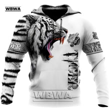 Load image into Gallery viewer, Brand Fashion Autumn lion Hoodies White Tiger Skin 3D All Over Printed Mens Sweatshirt Unisex Zip Pullover Casual Jacket