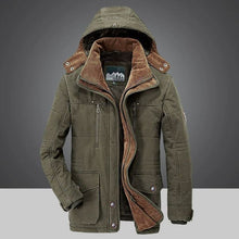 Load image into Gallery viewer, Windproof Fleece Jacket Men Warm Thick Windbreaker Military Coats Winter Hooded Parkas Outerwear Overcoat High Quality Clothing