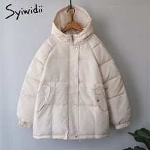 Load image into Gallery viewer, Syiwidii Winter Coat Women Jacket Parkas Thick 2021 Autumn Black Oversized Purple Puffer Bubble Hooded Harajuku Clothes Loose