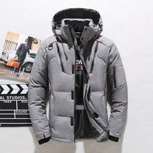Load image into Gallery viewer, Men's White Duck Down Jacket Warm Hooded Thick Puffer Jacket Coat Male Casual High Quality Overcoat Thermal Winter Parka Men