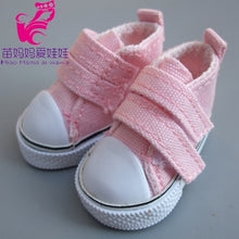 Load image into Gallery viewer, 5cm Doll Shoes Denim Sneakers for BJD dolls,Fashion Denim Canvas Mini Toy Shoes 1/6 Bjd For handmade Doll