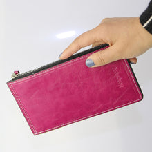 Load image into Gallery viewer, Baellerry Womens Leather Wallet Zipper Ladies Credit Card Holder Purse Female Long Clutch Coin Card Pockets Wallets Cuzdan W109