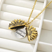 Load image into Gallery viewer, Open Locket Sunflower Necklace
