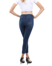 Load image into Gallery viewer, Talus High Waisted Skinny Jeans - Dark Blue
