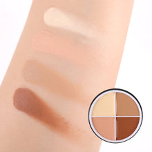 Load image into Gallery viewer, 4 Colors Makeup Concealer Palette Waterproof Moisturizing Face Contour Bronzer Make Up Face Foundation Cream Concealer
