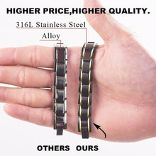 Load image into Gallery viewer, Men's Health Energy Trinity Bracelet for Arthritis Twisted Bracelet Healthy Magnetic Men's Stainless Steel Energy Therapy Magnet
