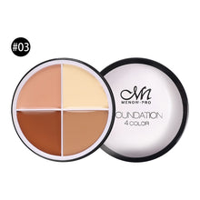 Load image into Gallery viewer, 4 Colors Makeup Concealer Palette Waterproof Moisturizing Face Contour Bronzer Make Up Face Foundation Cream Concealer
