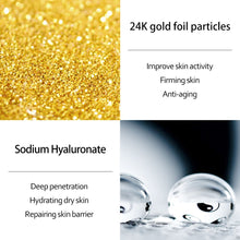 Load image into Gallery viewer, Skin Care Set 24K Gold Nicotinamide Face Essence Collagen Face Cream Moisturizing Face Mask Brighten Eye Cream Crystal Eye Patch
