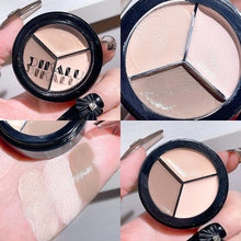 Load image into Gallery viewer, 3-color Concealer Palette Moisturizing Cover Dark Circles And Acne Marks Natural Makeup Contouring Cream Shadow Cosmetics
