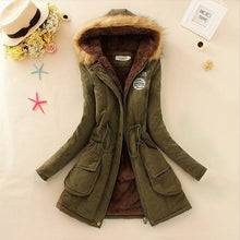 Load image into Gallery viewer, SheBlingBling Autumn Warm Winter Jacket Women Women's Fur Collar Coats Jackets for Lady Long Slim Down Parka Hoodies Parkas
