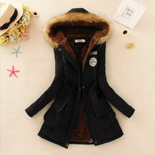 Load image into Gallery viewer, SheBlingBling Autumn Warm Winter Jacket Women Women's Fur Collar Coats Jackets for Lady Long Slim Down Parka Hoodies Parkas
