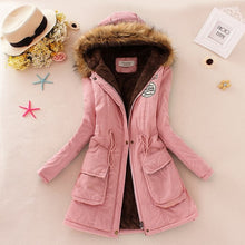 Load image into Gallery viewer, SheBlingBling Autumn Warm Winter Jacket Women Women's Fur Collar Coats Jackets for Lady Long Slim Down Parka Hoodies Parkas

