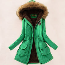 Load image into Gallery viewer, SheBlingBling Autumn Warm Winter Jacket Women Women's Fur Collar Coats Jackets for Lady Long Slim Down Parka Hoodies Parkas
