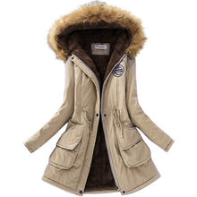Load image into Gallery viewer, SheBlingBling Autumn Warm Winter Jacket Women Women's Fur Collar Coats Jackets for Lady Long Slim Down Parka Hoodies Parkas
