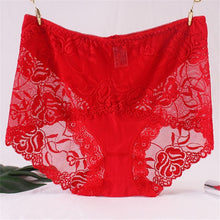 Load image into Gallery viewer, New sexy ladies panties high waist lace cotton briefs comfortable breathable
