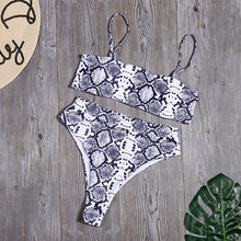 Load image into Gallery viewer, Minimalism Le Solid Swimwear High Waist Bikini Set New Brazilian
