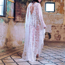 Load image into Gallery viewer, Lace Chiffon Kimono Beach Bikini Cover Up
