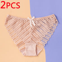Load image into Gallery viewer, DERUILADY Sexy Perspective Lace Panties Women Comfortable Cotton Lingerie
