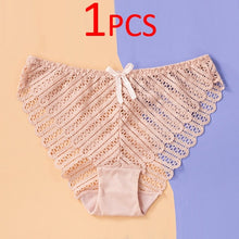 Load image into Gallery viewer, DERUILADY Sexy Perspective Lace Panties Women Comfortable Cotton Lingerie
