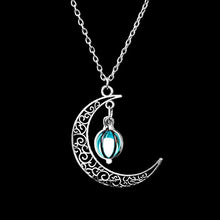 Load image into Gallery viewer, FAMSHIN Fashion Silver Color Charm Luminous Pendant Necklace Women Moon Glowing Stone Necklace Christmas Necklaces Jewelry Gifts
