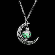 Load image into Gallery viewer, FAMSHIN Fashion Silver Color Charm Luminous Pendant Necklace Women Moon Glowing Stone Necklace Christmas Necklaces Jewelry Gifts
