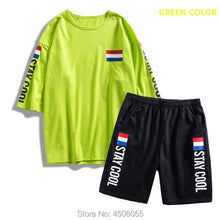Load image into Gallery viewer, Summer Shorts White Red Tracksuit Men Tee Shirt Homme Plus Size 6XL 7XL 8XL 9XL Mens Clothing 2 Two Piece Set Boys Sets Clothes
