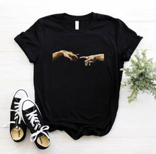 Load image into Gallery viewer, Women Print Letter Short Sleeve Cotton Tops Summer clothing
