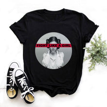 Load image into Gallery viewer, Women Print Letter Short Sleeve Cotton Tops Summer clothing
