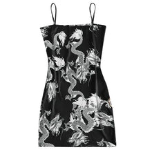 Load image into Gallery viewer, Summer Women Dragon Pattern Sleeveless Split Hip Slim Fit Sexy Print Dress
