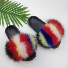 Load image into Gallery viewer, Summer Fluffy Raccoon Fur Slippers for Women

