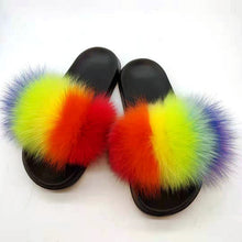 Load image into Gallery viewer, Summer Fluffy Raccoon Fur Slippers for Women
