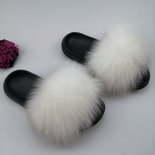 Load image into Gallery viewer, Summer Fluffy Raccoon Fur Slippers for Women
