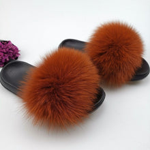 Load image into Gallery viewer, Summer Fluffy Raccoon Fur Slippers for Women
