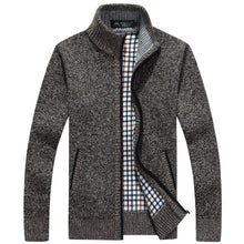Load image into Gallery viewer, Winter Thick Men's Knitted Sweater Coat Long Sleeve Cardigan Fleece
