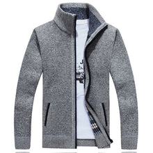 Load image into Gallery viewer, Winter Thick Men's Knitted Sweater Coat Long Sleeve Cardigan Fleece
