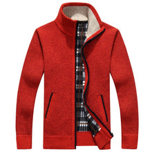Load image into Gallery viewer, Winter Thick Men's Knitted Sweater Coat Long Sleeve Cardigan Fleece
