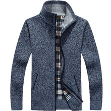 Load image into Gallery viewer, Winter Thick Men's Knitted Sweater Coat Long Sleeve Cardigan Fleece
