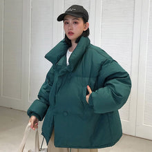 Load image into Gallery viewer, Korean Style Winter Women Jacket with High Collar

