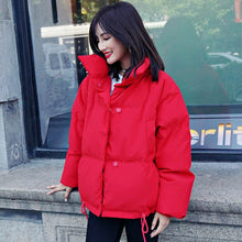 Load image into Gallery viewer, Korean Style Winter Women Jacket with High Collar
