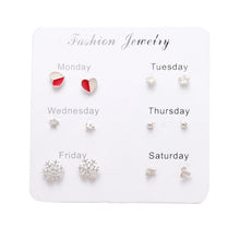 Load image into Gallery viewer, FNIO Women's Earrings Set Pearl Earrings For Women
