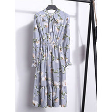 Load image into Gallery viewer, Women Casual Dress Korean Style Floral Printed Chiffon
