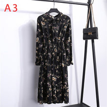 Load image into Gallery viewer, Women Casual Dress Korean Style Floral Printed Chiffon
