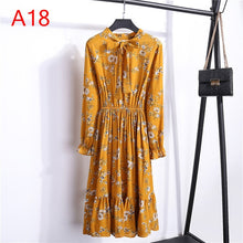 Load image into Gallery viewer, Women Casual Dress Korean Style Floral Printed Chiffon
