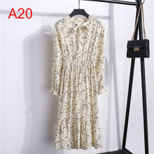 Load image into Gallery viewer, Women Casual Dress Korean Style Floral Printed Chiffon
