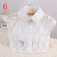 Load image into Gallery viewer, New Women Cotton Lace Fake Collar Blouse Detachable
