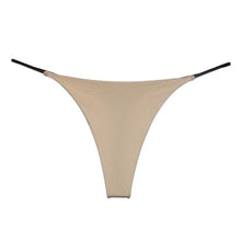 Load image into Gallery viewer, Thin Strap Cotton Thong Lingerie Sexy Solid Color Low Waist
