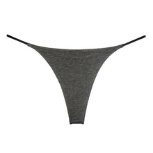 Load image into Gallery viewer, Thin Strap Cotton Thong Lingerie Sexy Solid Color Low Waist
