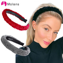 Load image into Gallery viewer, MOLANS Hair Accessories Wide Shiny Weaving Hairbands Braided
